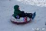 Madeline sledding